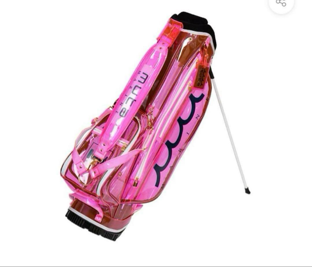 mutaマリン　ゴルフ　スケルトン　キャディバッグ　【ピンク】