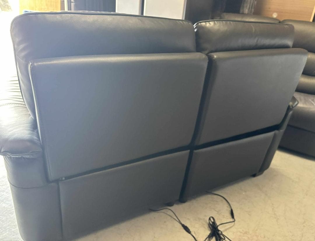 づかさん NITORI 電動リクライニングソファ 本革ソファ、幅156cm