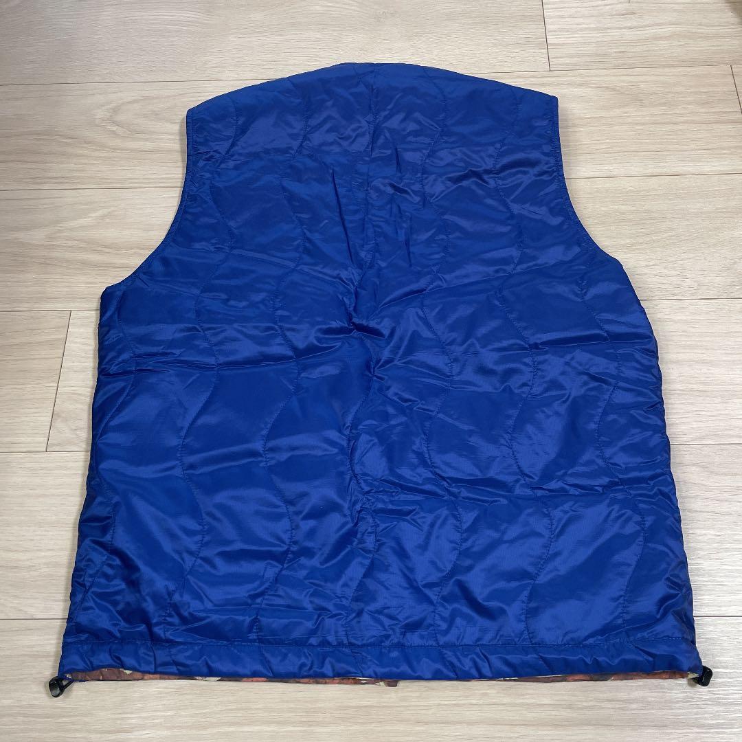 WILD THINGS リバーシブルベスト　枯れ葉柄×ブルー　別注レアベスト