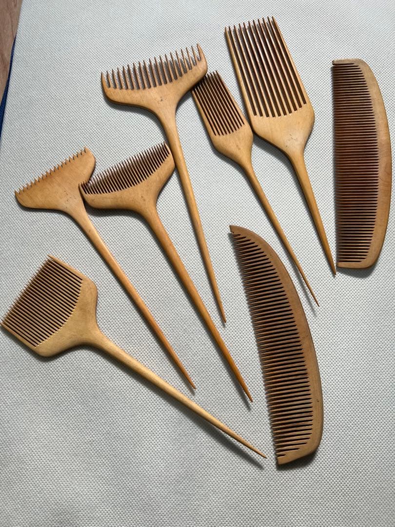 木製コーム8本セット　日本髪結櫛　つげ　花嫁