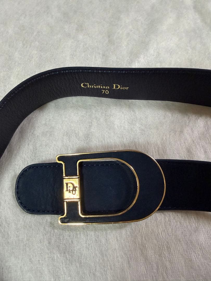 Christian Dior ネイビー ベルト 70