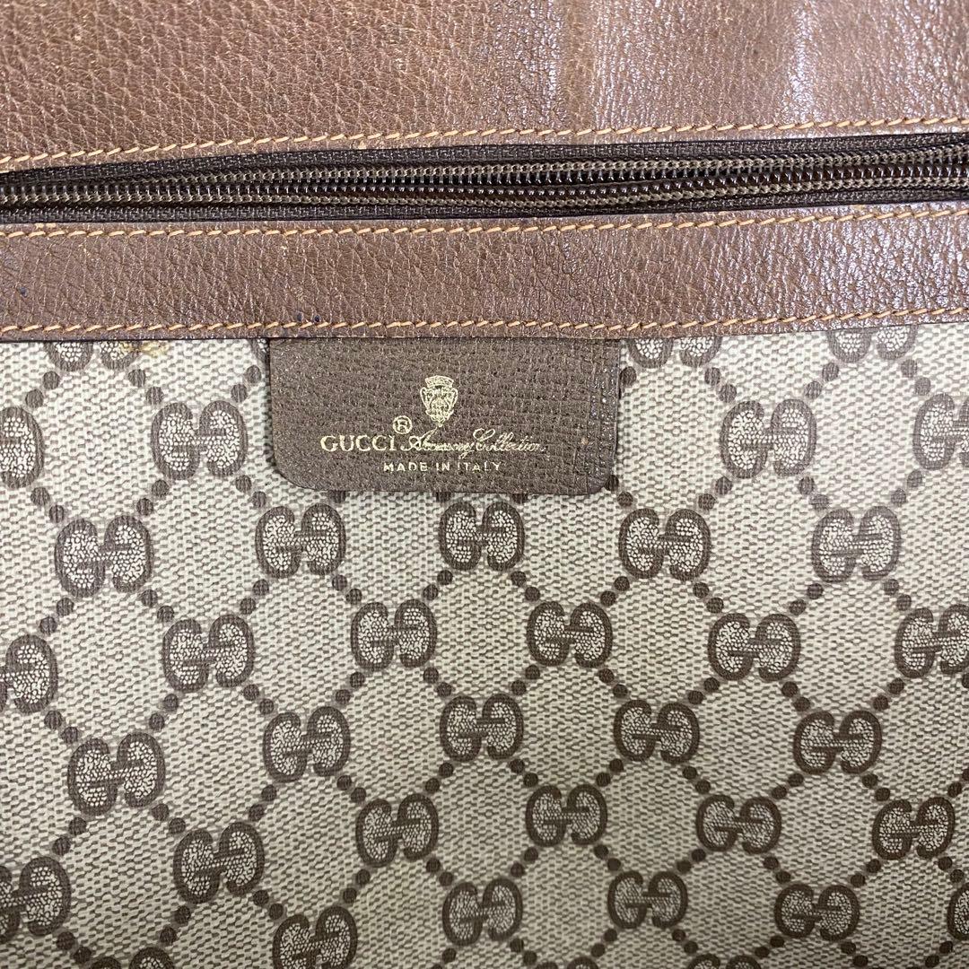 GUCCI オールドグッチ シェリーライン GG柄 PVC レザートートバッグ