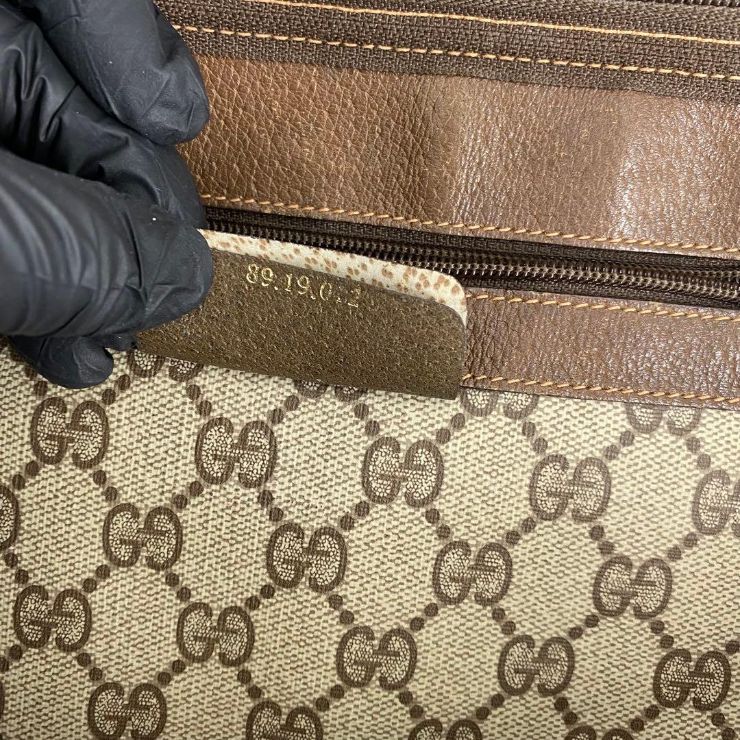 GUCCI オールドグッチ シェリーライン GG柄 PVC レザートートバッグ