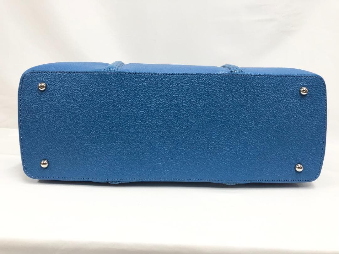 ○★新品未使用　PELLE MORBIDA　フラップボストンバッグ　サックス