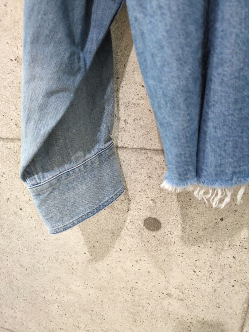 新春初売り特価♡極美品♡ウィムガゼット　デニムシャツ　F　切りっぱなし　フリンジ