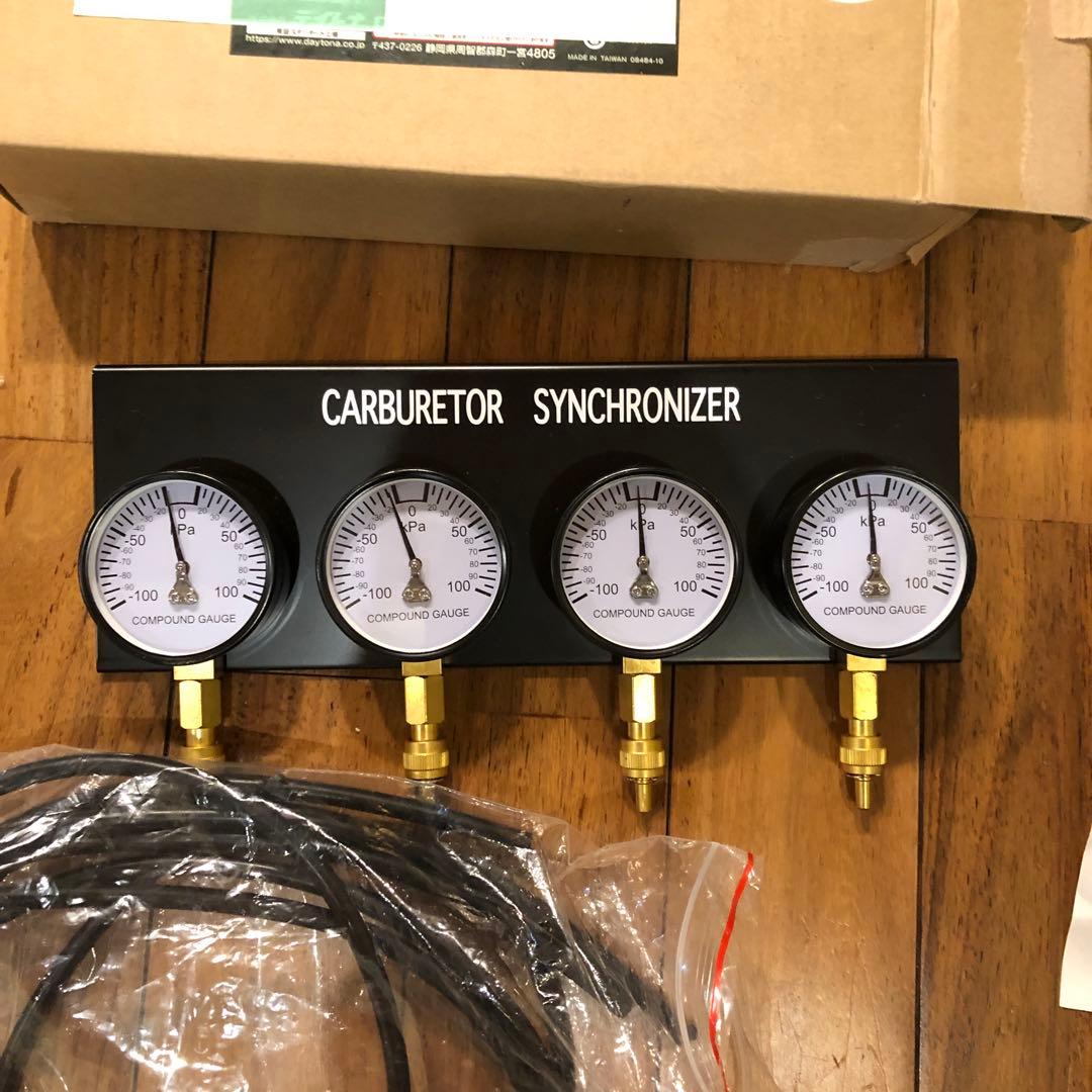 デイトナ　キャブレター　バキュームゲージセット　4連バキュームゲージ