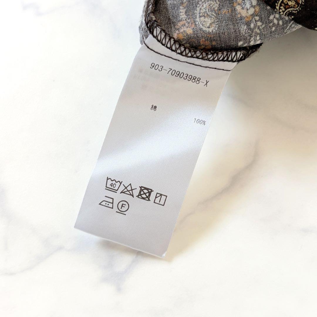 北欧暮らしの道具展 「暮らしに、ときめき」大人のための柄ブラウス ブラウン 花柄