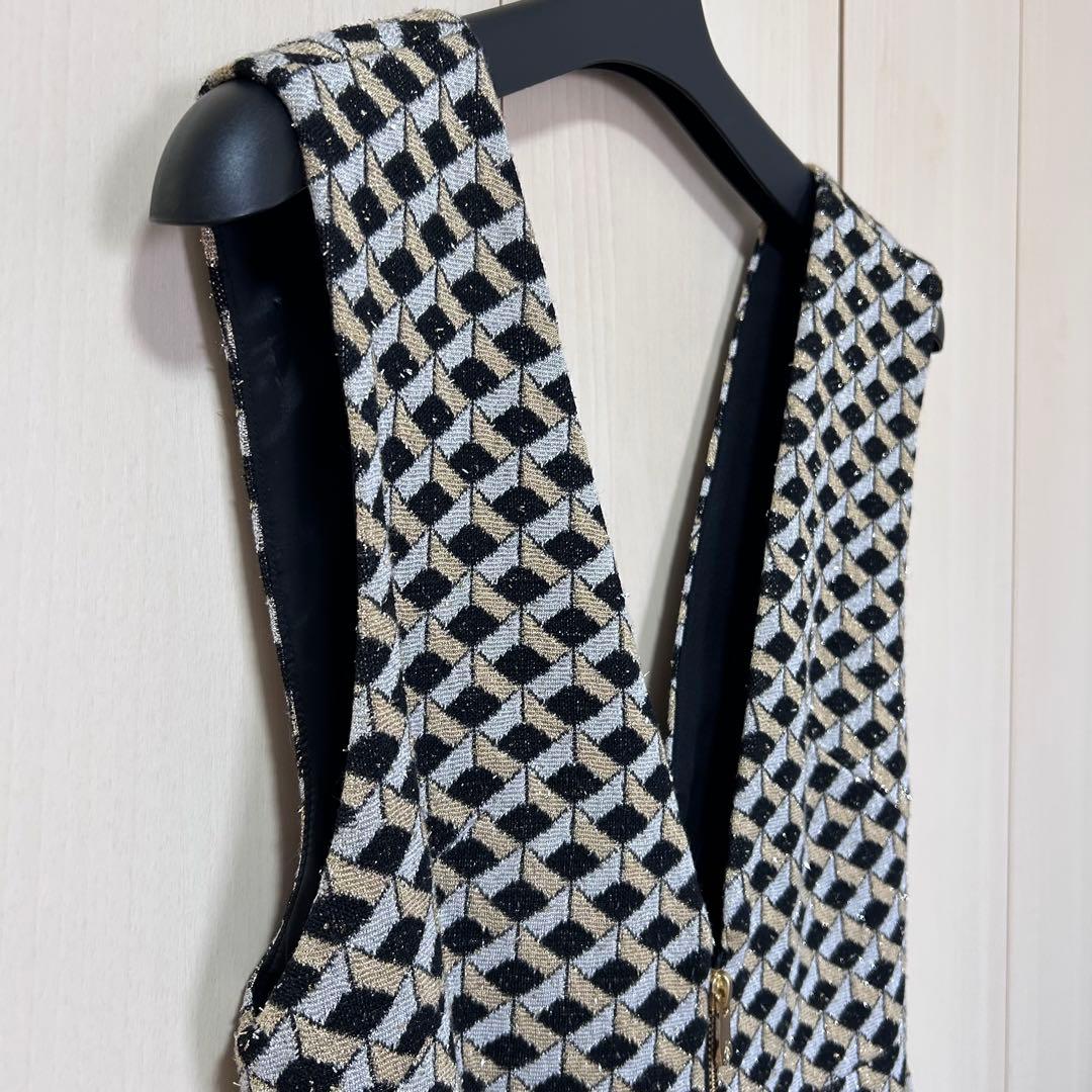 24AW♡グレースクラス グレースコンチネンタル キカジャガードラメドレス 36