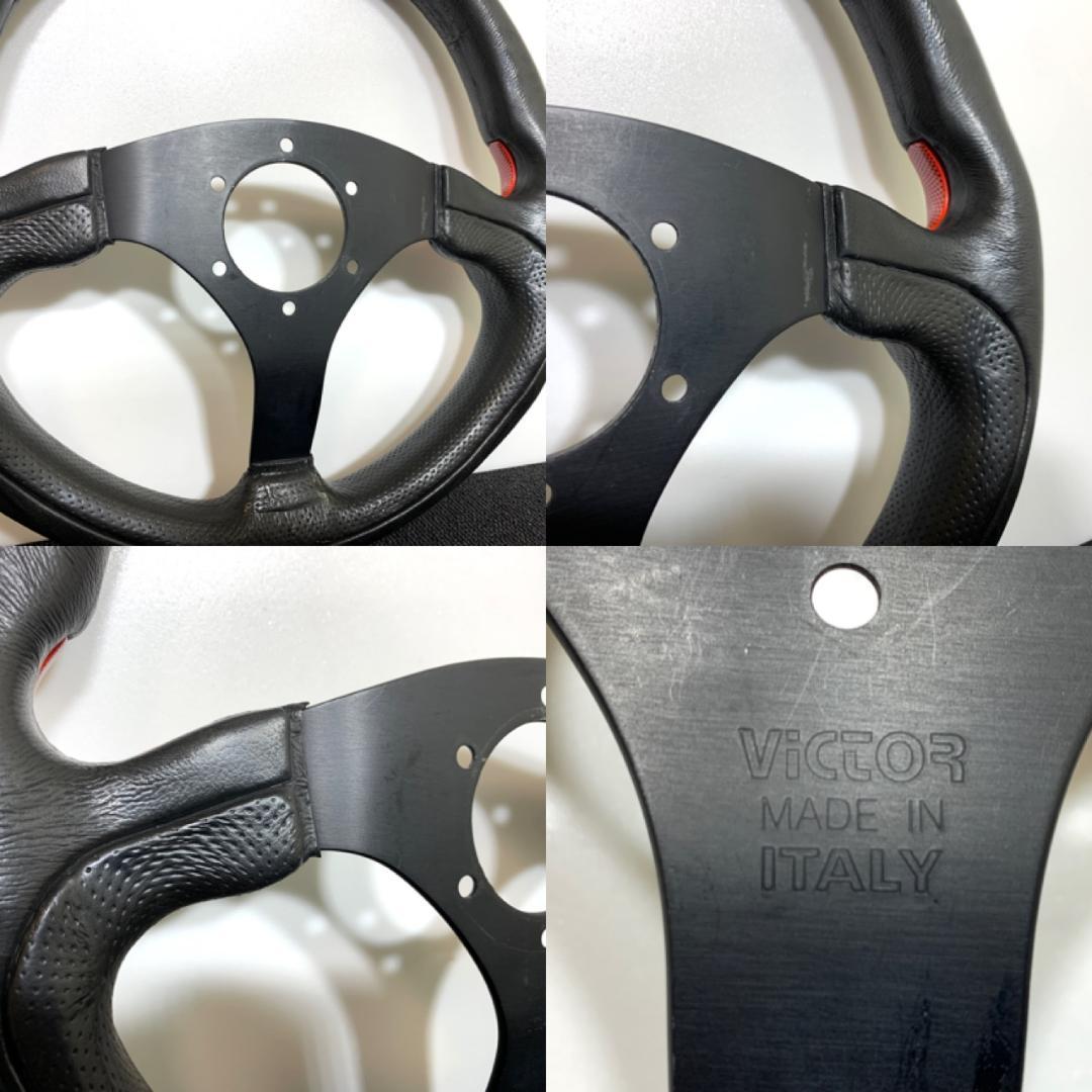 VICTOR ヴィクトール ステアリング 33パイ 赤カーボン風 ハンドル