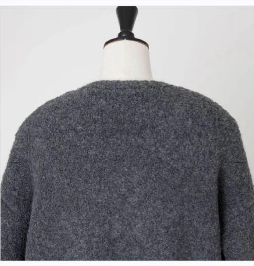 新品未使用　stamp and diaryブークレ ロングカーディガン　グレー