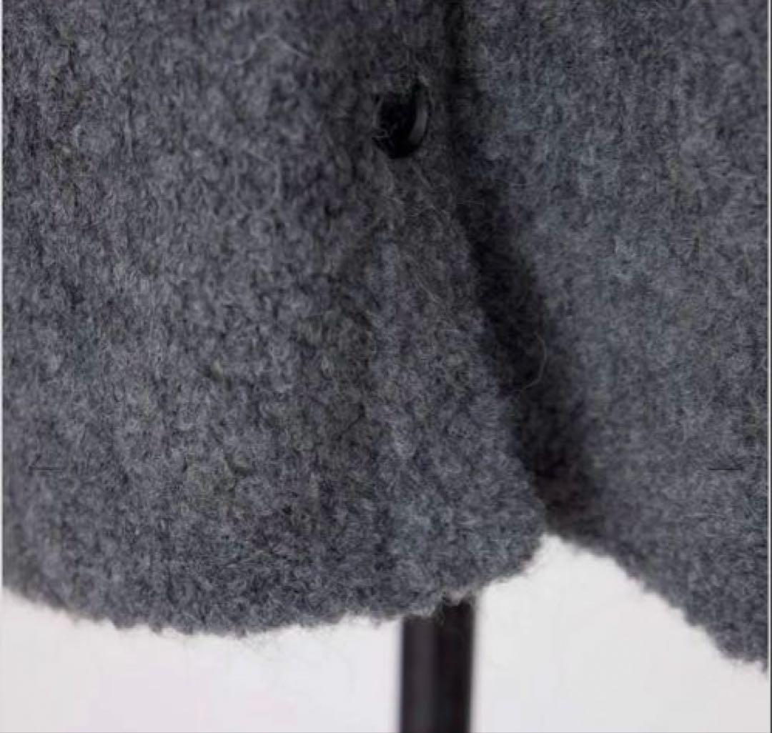 新品未使用　stamp and diaryブークレ ロングカーディガン　グレー