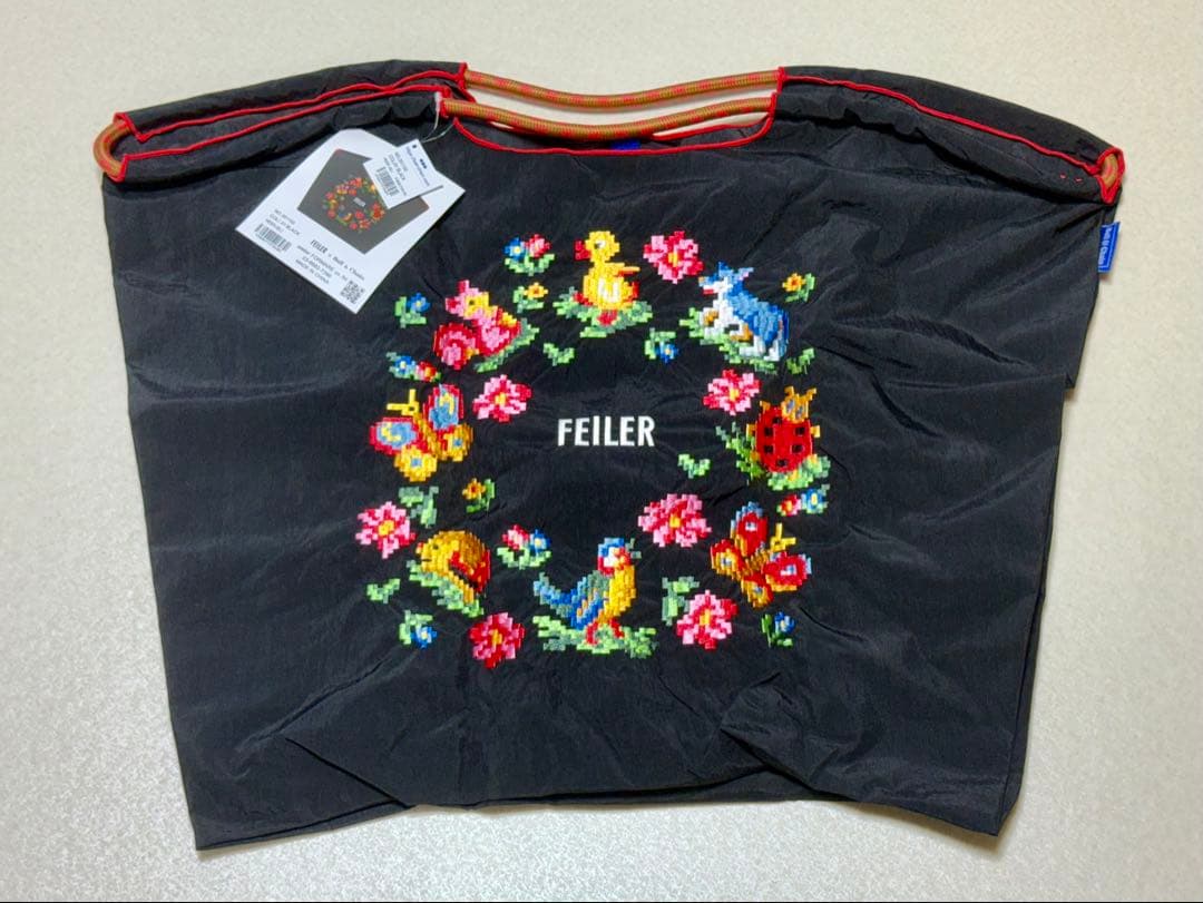 【正規品】FEILER × Ball&Chain エコバッグ ハイジ 黒Lサイズ