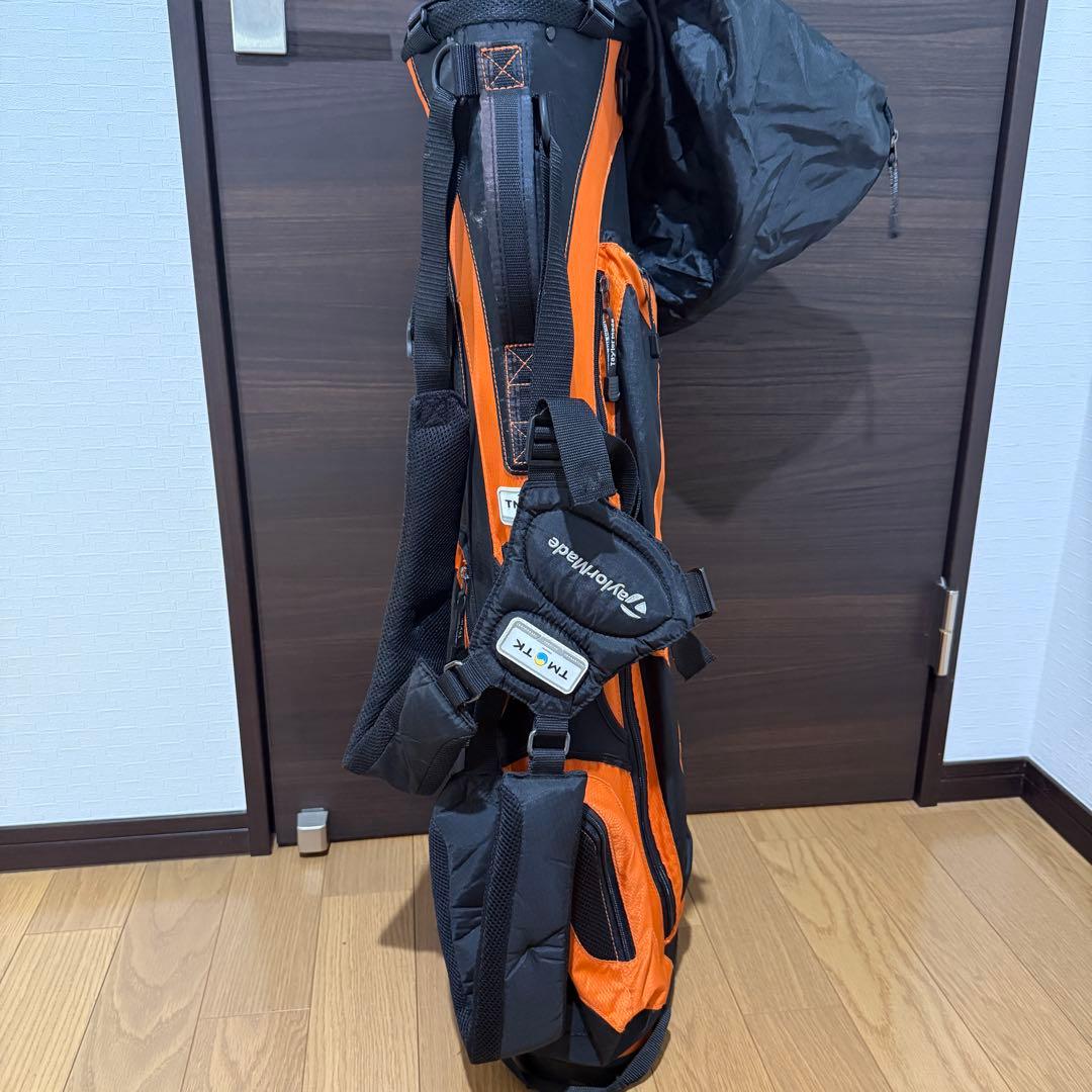 TaylorMade キャディバッグ スタンド付き オレンジ/ブラック