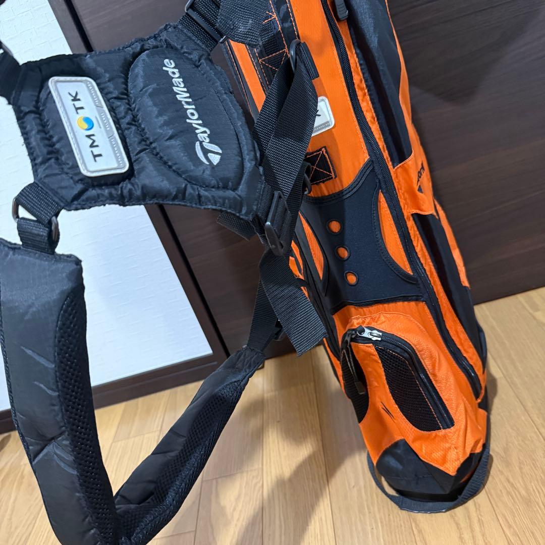 TaylorMade キャディバッグ スタンド付き オレンジ/ブラック