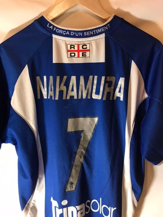 正規品uhlsport RCDエスパニョール「7」中村俊輔 半袖XLユニフォーム