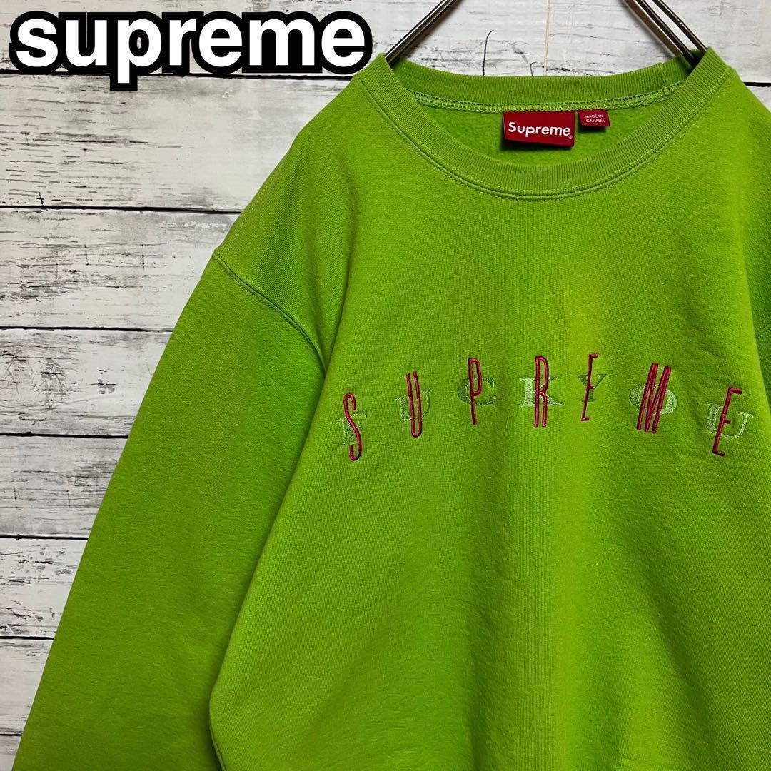 2040【即完売品】シュプリーム♤刺繍ビッグロゴ　スウェット　人気カラー入手困難