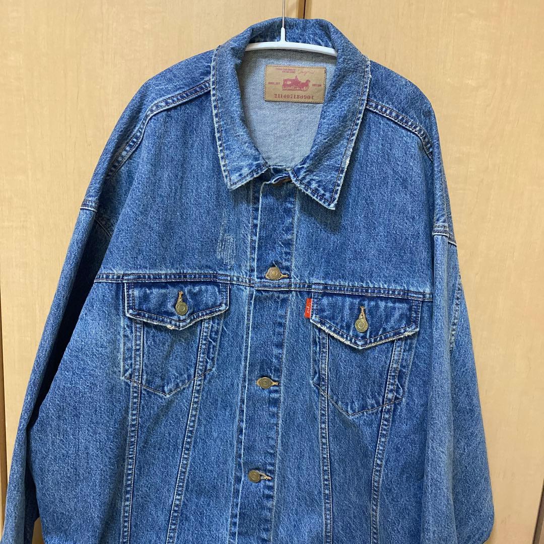 デニムジャケット gジャン ビッグシルエットデニムジャケット　ブルー