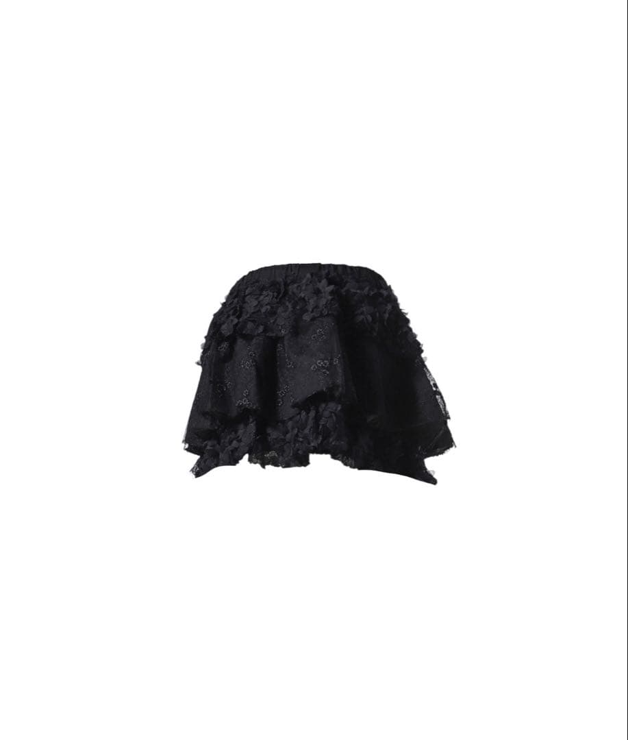 スカート GLOWNY GIRLFRIEND LACE RUFFLE MINI SKIRT