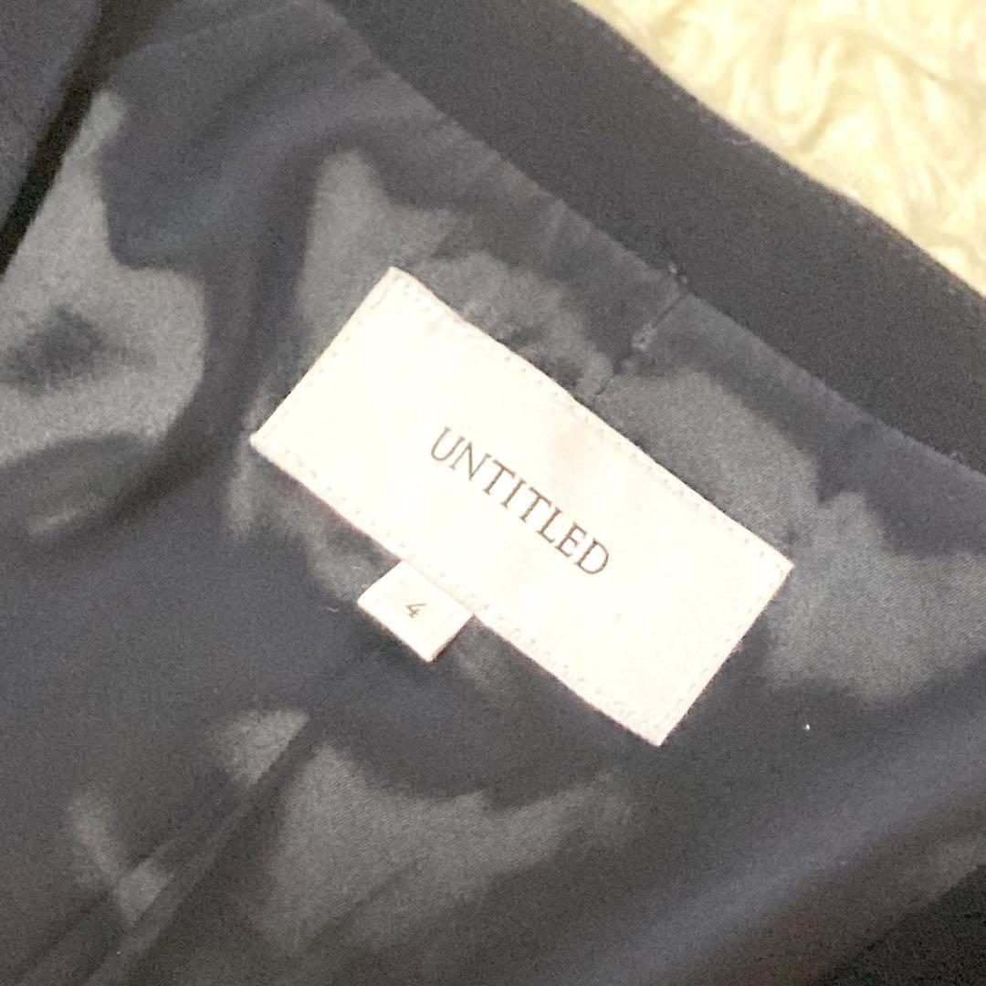 【大きいサイズ】UNTITLED セットアップ　ノーカラー　スカート　洗える