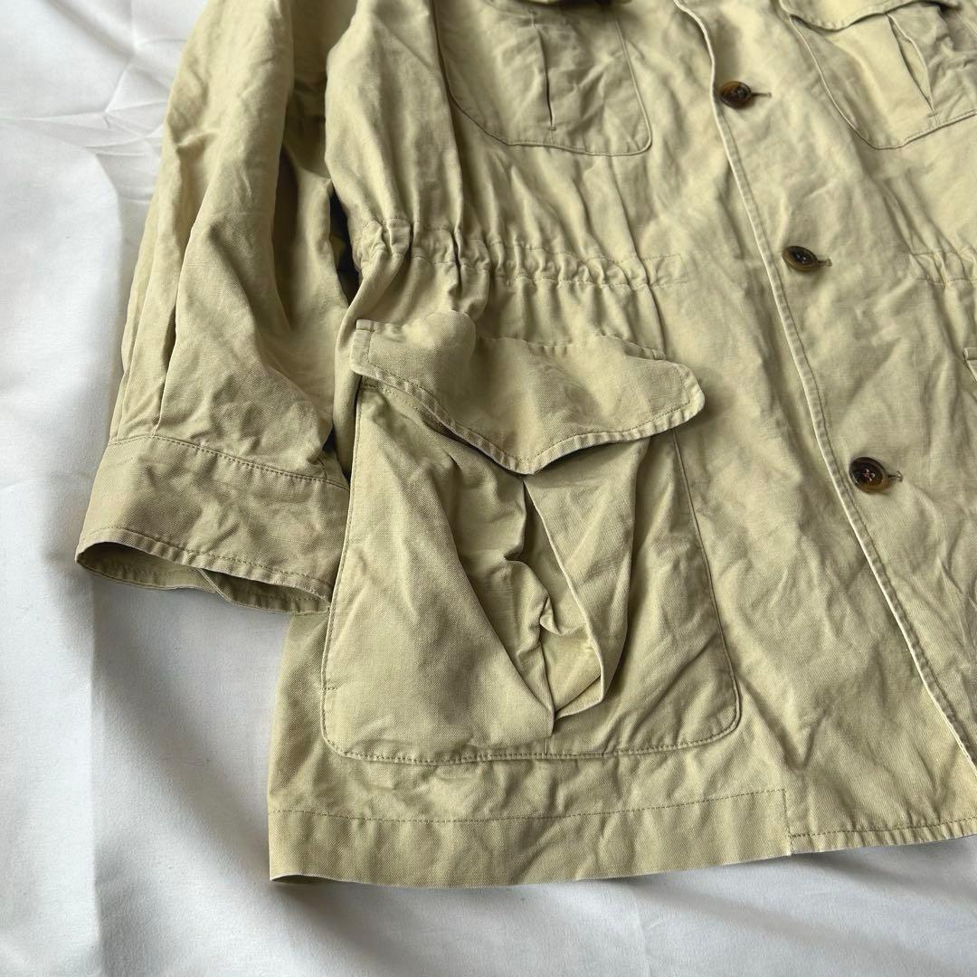 Burberrys サファリジャケット コットン ベージュ M ホースロゴ 刺繍
