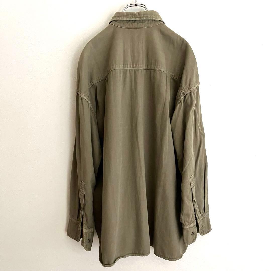 定価3.08万 ドゥーズィエムクラス badassシャツ カーキ 上質シャツ