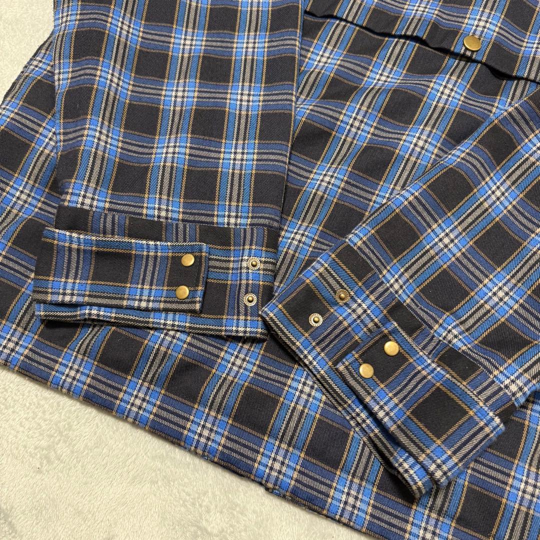 【完売品】TINA : JOJUN チェック柄　ハンティングジャケット　ブルー