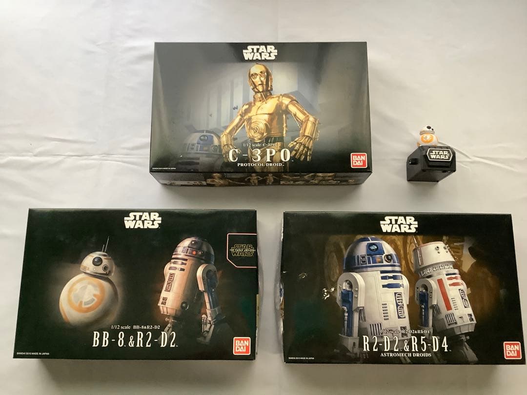 1/12 ドロイドセットC-3PO・BB-8・R2-D2・R5-D4 未開封