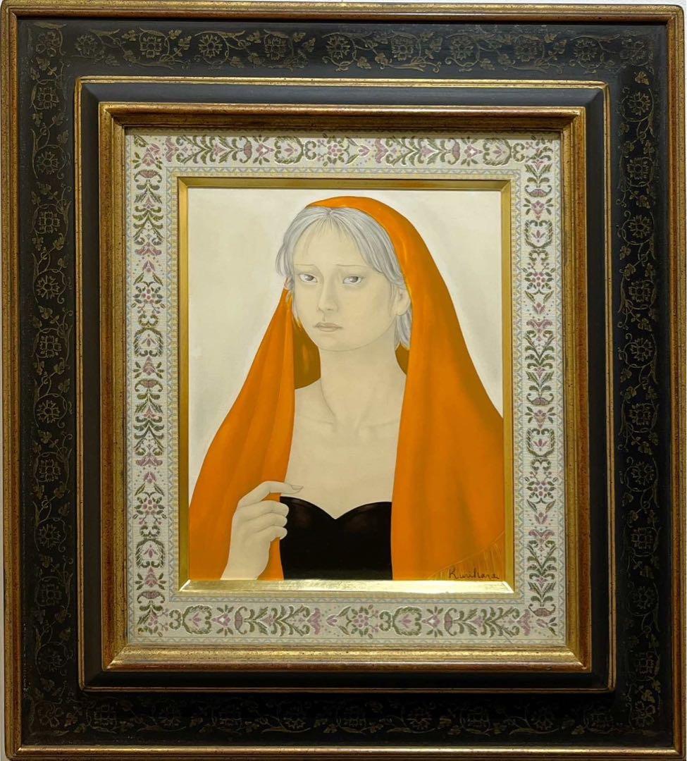 栗原喜依子少女　油彩画　3号