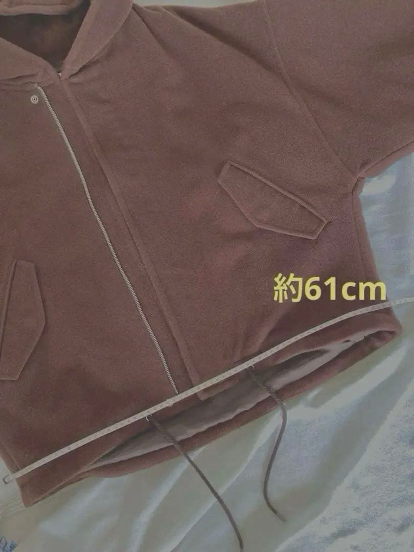 [新品未使用] zucca ズッカフード付ブラウンジャケット　アウター　ブルゾン