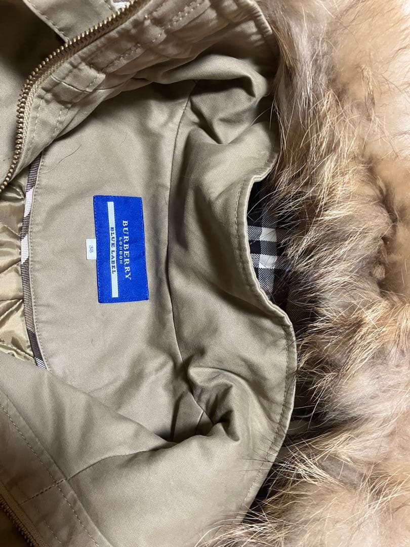 楽一番公式アカウント01バーバリーブルーレーベル ベージュモッズコート