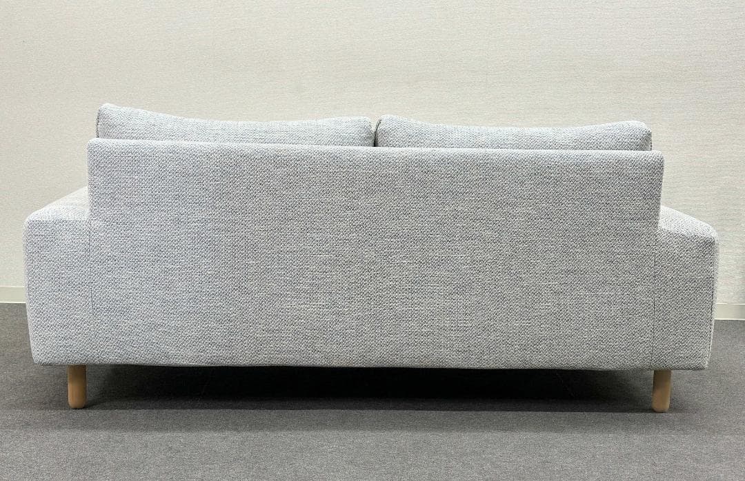 美品■ウニコ■IRULAカバーリングソファ　2.5P　ライトグレー　ファブリック