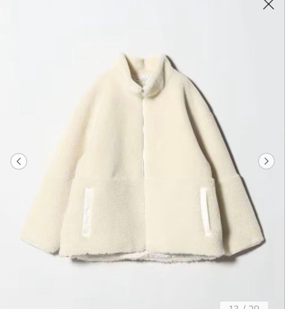 美品！ボア スタンドカラー ジップブルゾン　　S