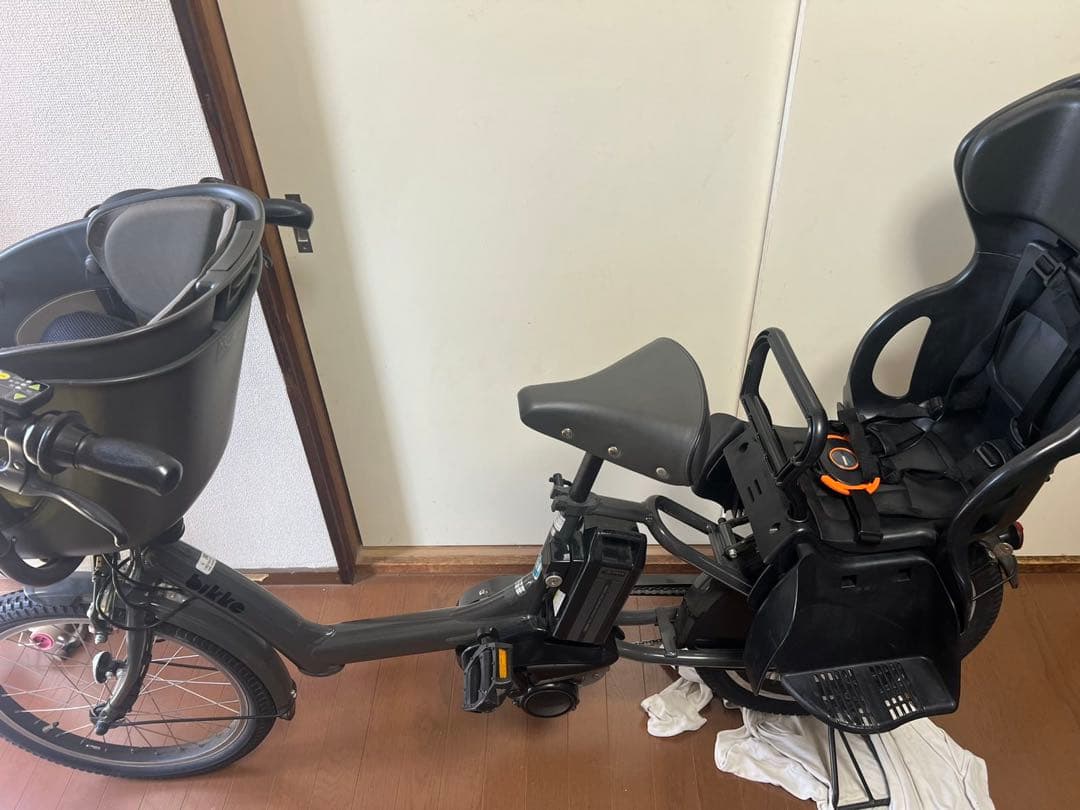 電動アシスト自転車 チャイルドシート付き グレー