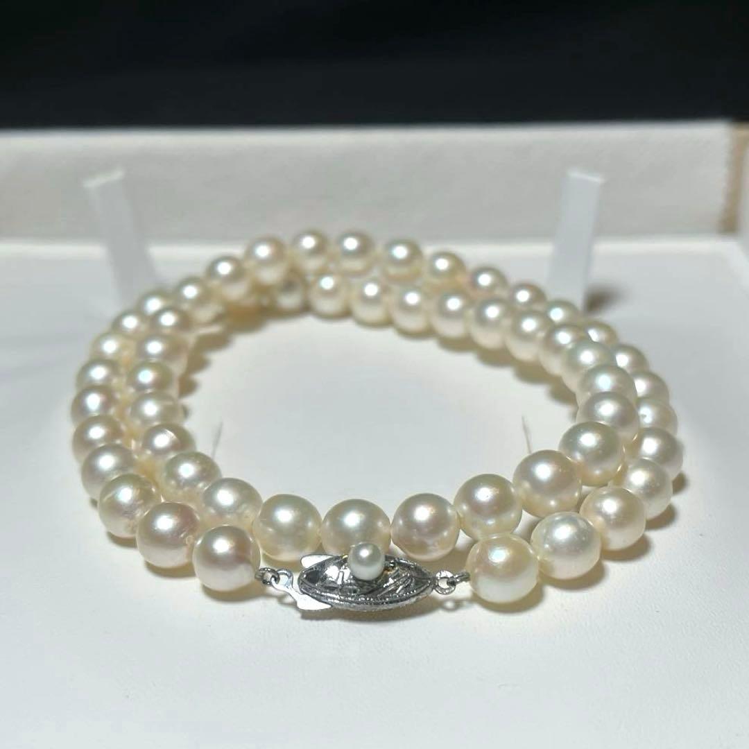 白珠 あこや真珠 ネックレス アコヤパール 冠婚葬祭 7.0〜7.4㎜ M610