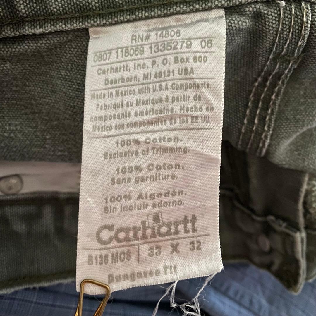 Carhartt ダブルニー MOS 33×32 ダンガリーワークパンツ