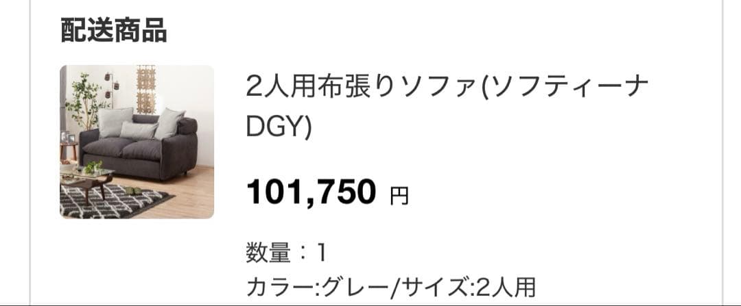 2人用布張りソファ (ソフティーナ DGY)