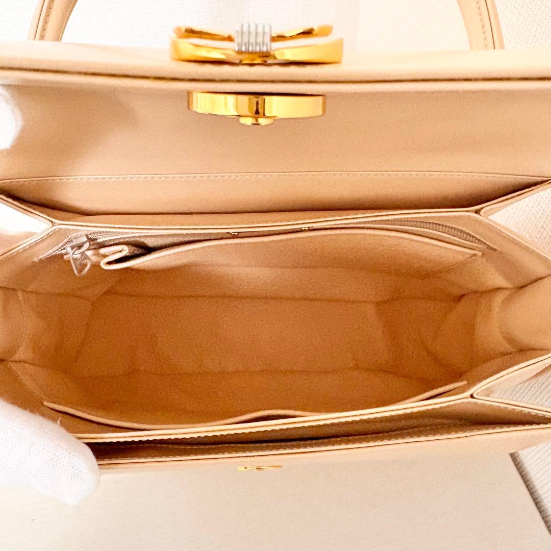 ★週末1000円引き中【美品】WAKO ハンドバッグ　銀座和光　ベージュ　レザー