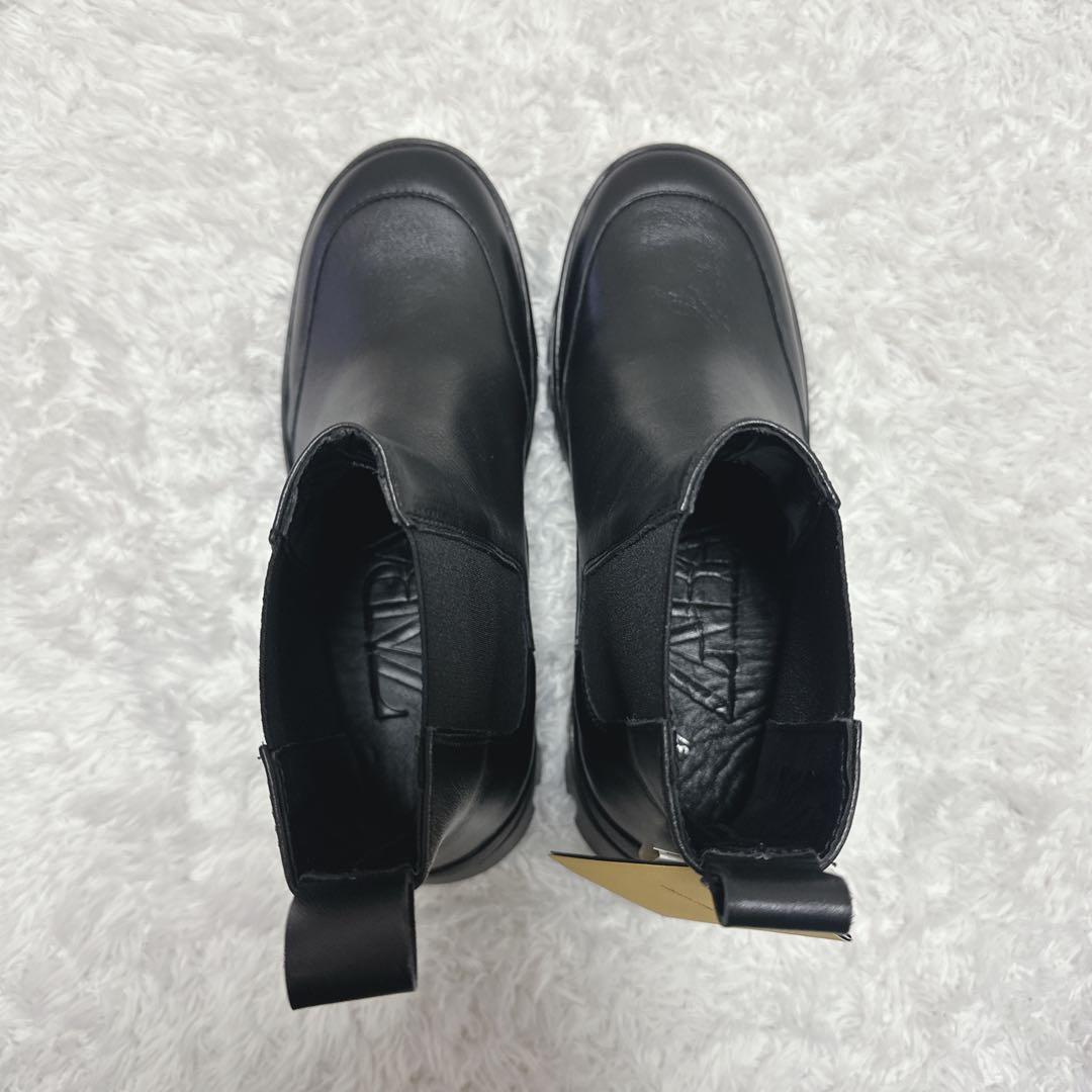 新品 ZARA フラットVIBRAM® ソール チェルシーブーツ　37