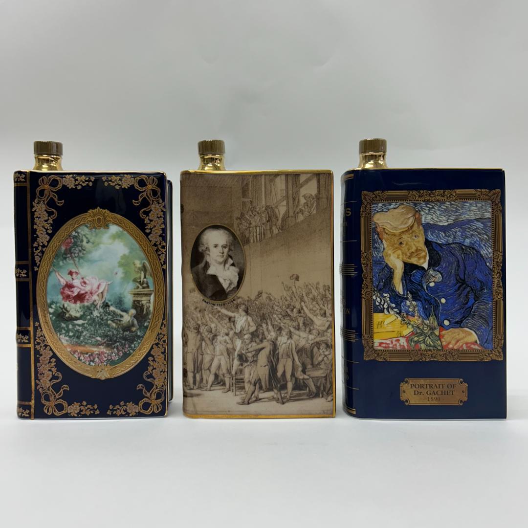 即日発送可能！カミュ ブックボトル コニャック3本セット 金色の替栓3種類も付属