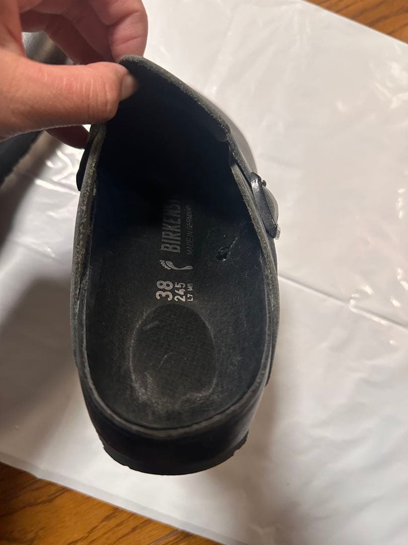 BIRKENSTOCK ブラック サボサンダル 38