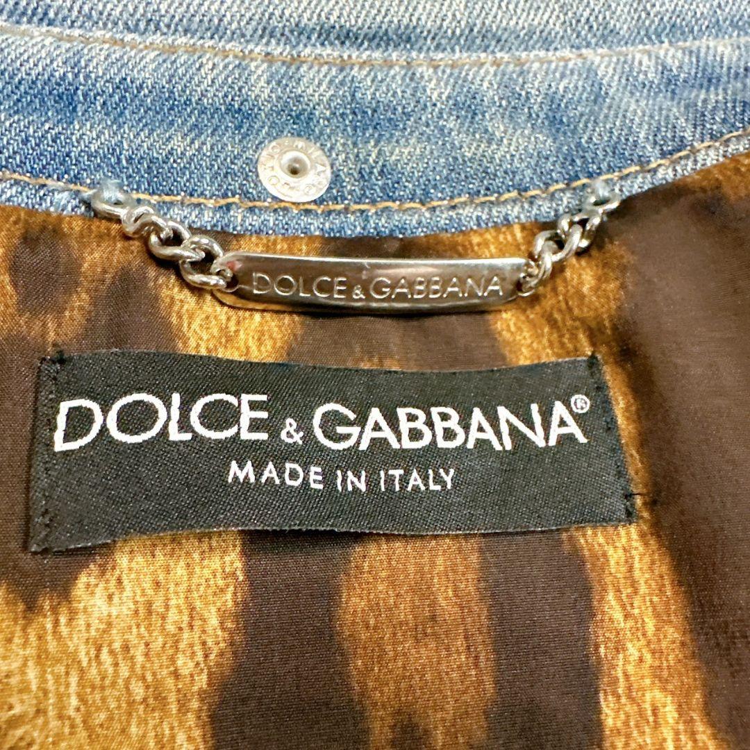 DOLCE&GABBANA デニムジャケット 38 ラインストーン アーカイブ