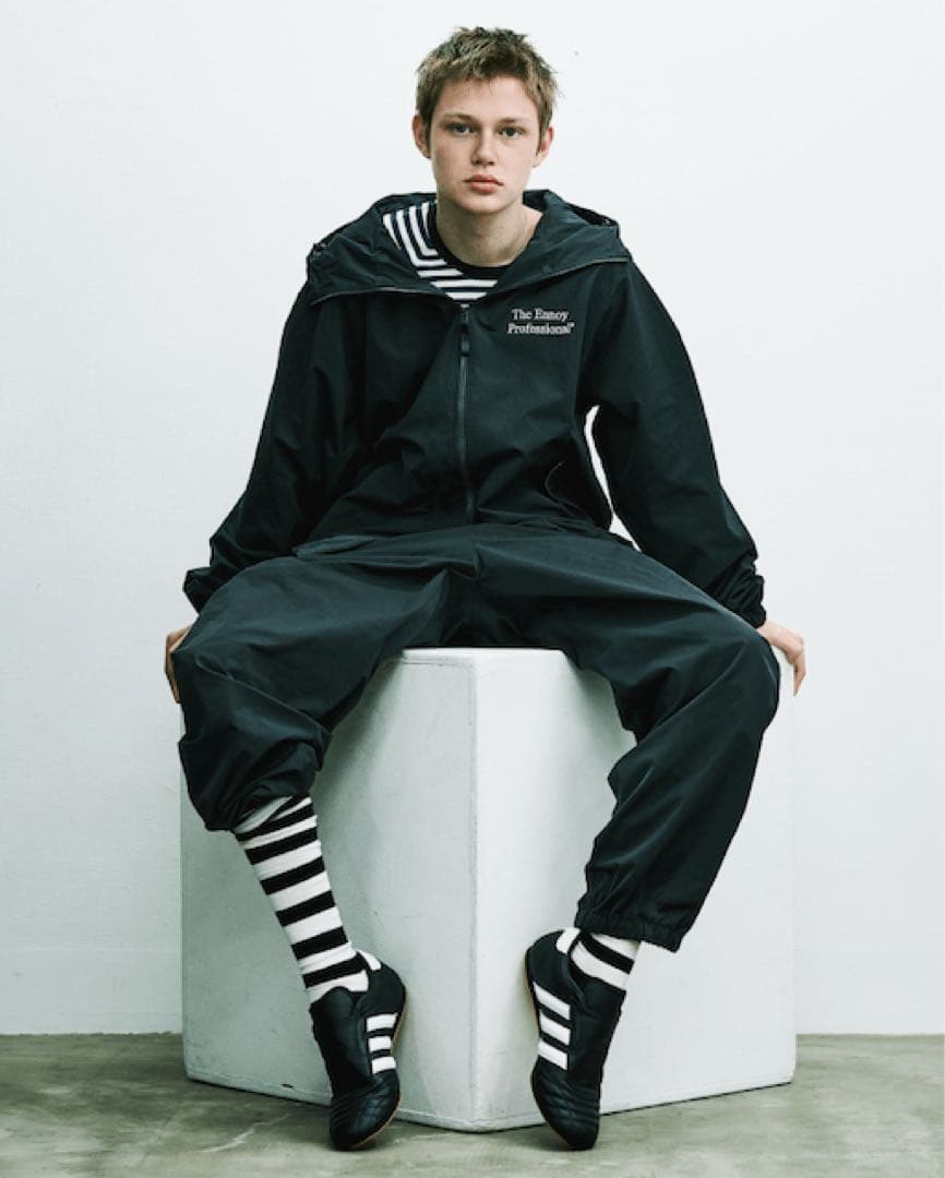 【お値下げ】ENNOY エンノイ セットアップ ブラック/ホワイト フード型