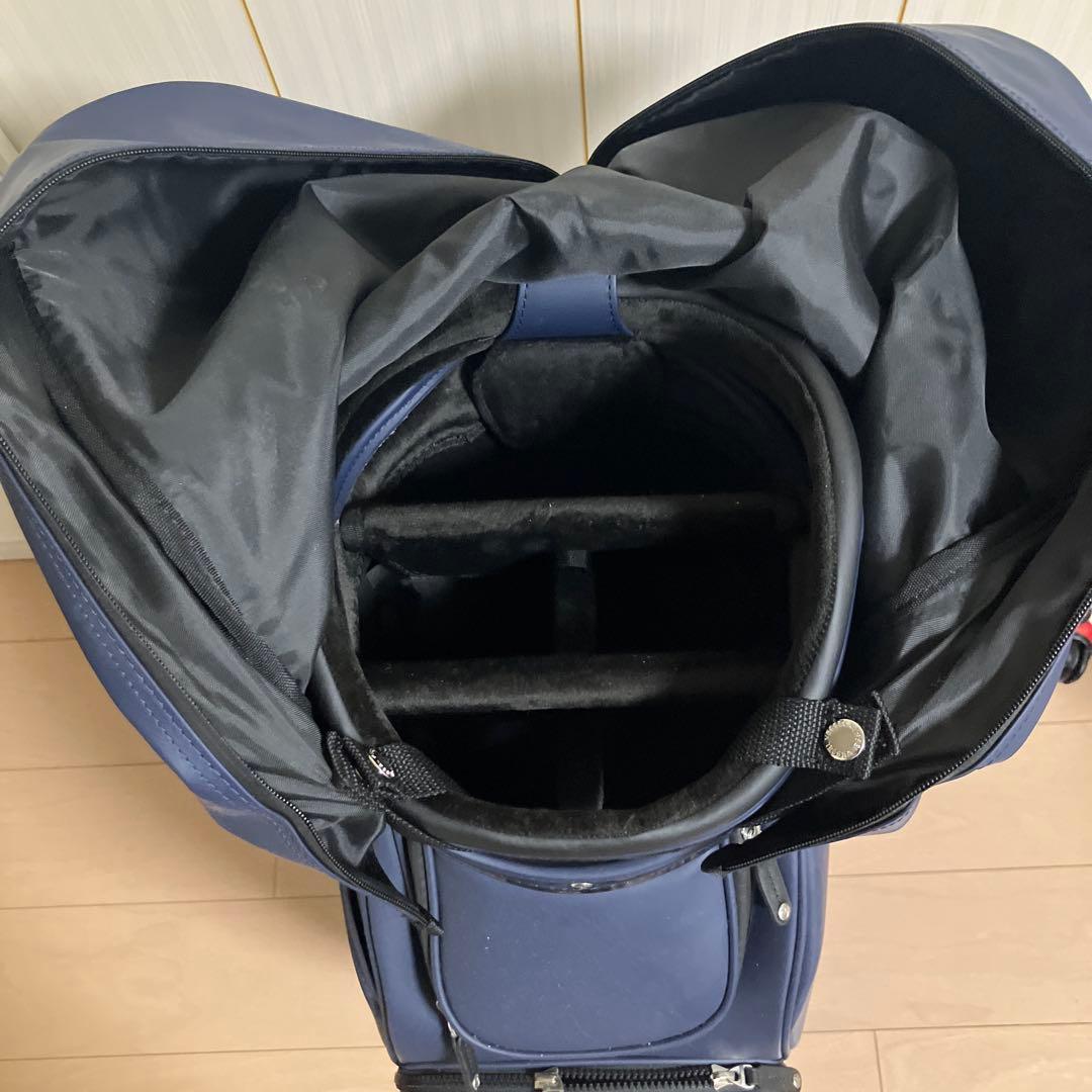 ネイビー キャディバッグ 収納ポケット付き