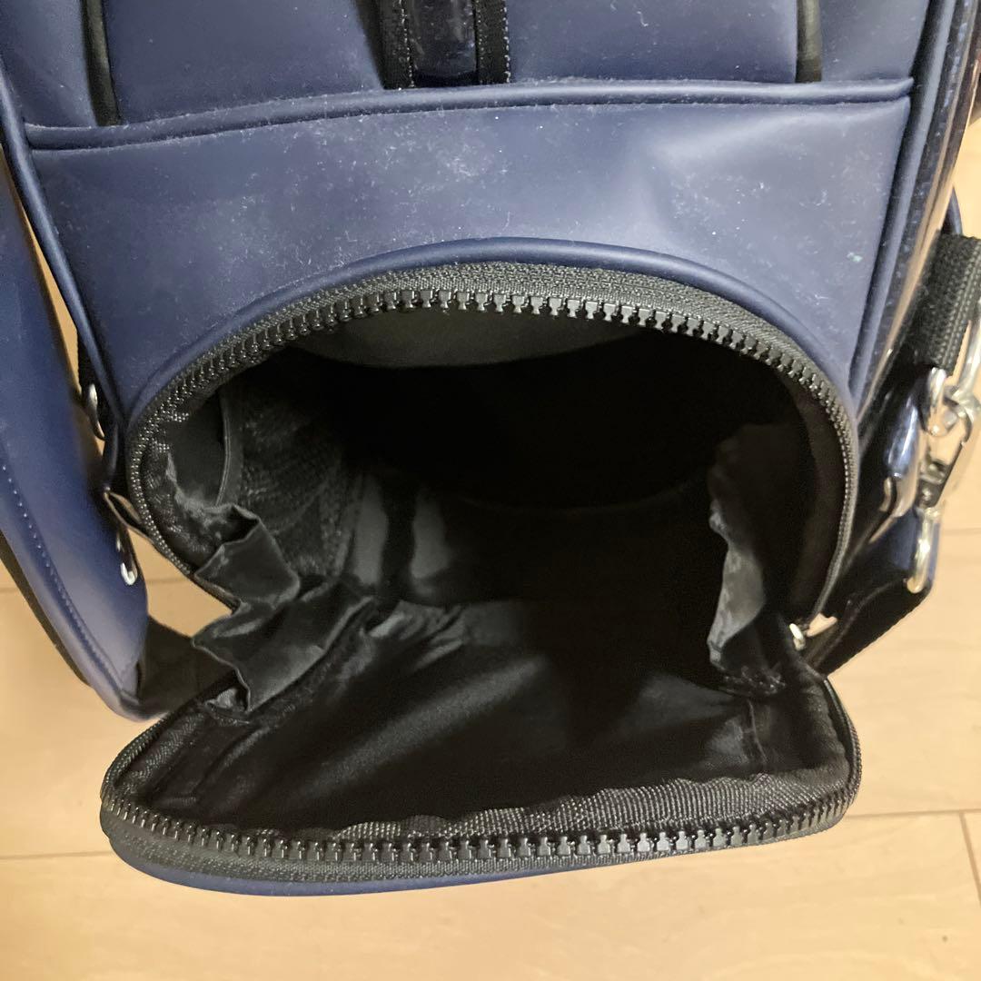 ネイビー キャディバッグ 収納ポケット付き