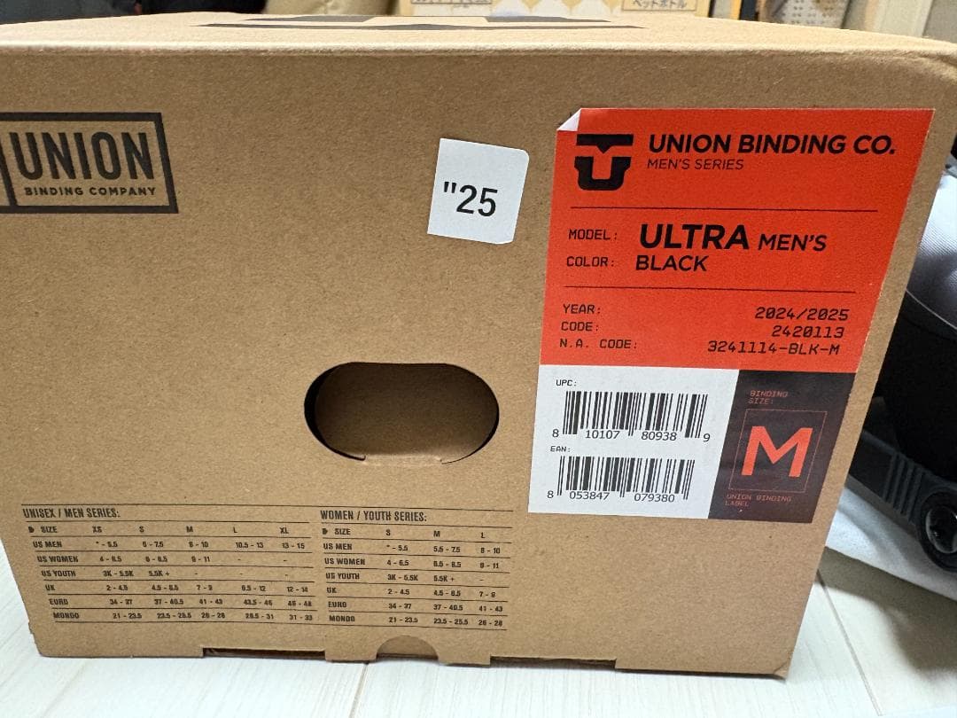 【1回のみ使用】UNION ビンディング ULTRA 24-25メンズM