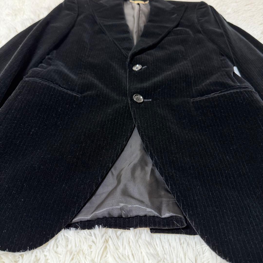 DOLCE&GABBANA ドルガバ テーラードジャケット ベロア ストライプ