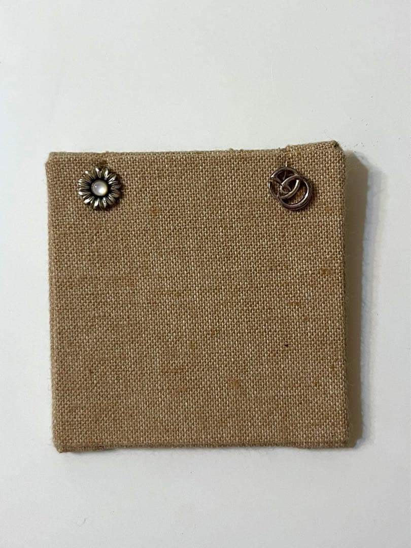 GUCCI シルバーピアス 花モチーフ GGロゴ　グッチ