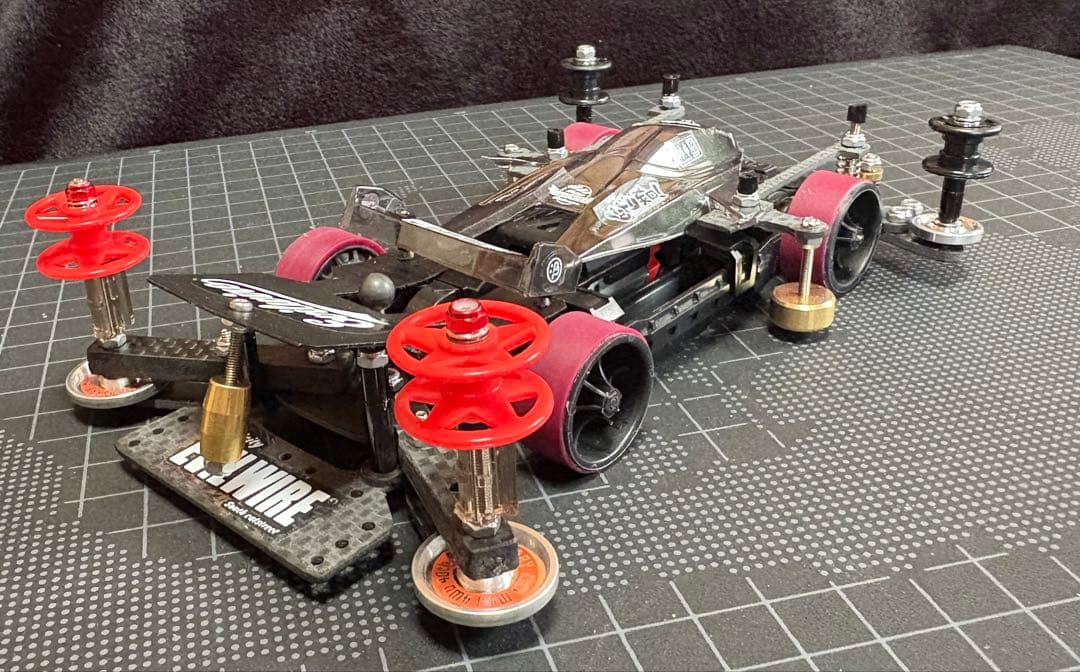 ミニ四駆 完成品　msフレキ　ブラック　ネオVQS