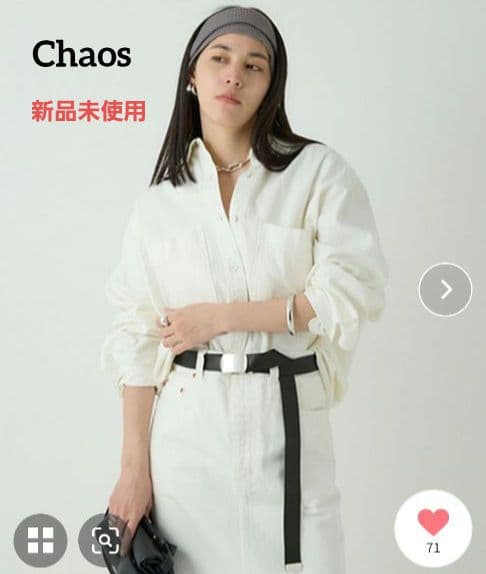 最終価格【新品】カオス☆2025 WHY NOT NOW プルーフデニムシャツ