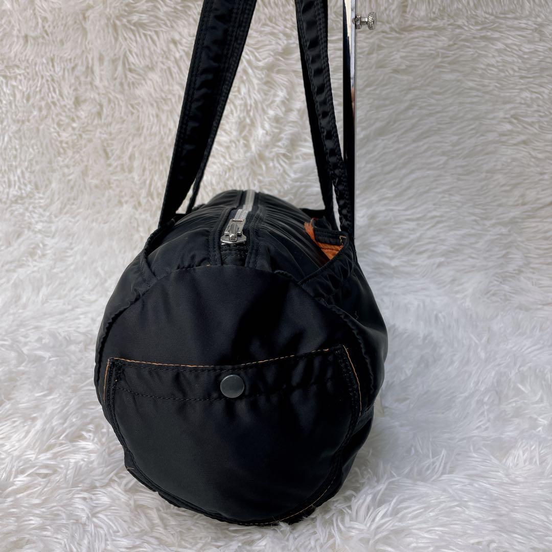 【美品】PORTER ダッフルバッグ Lボストン 筒型 タンカー 黒 吉田カバン